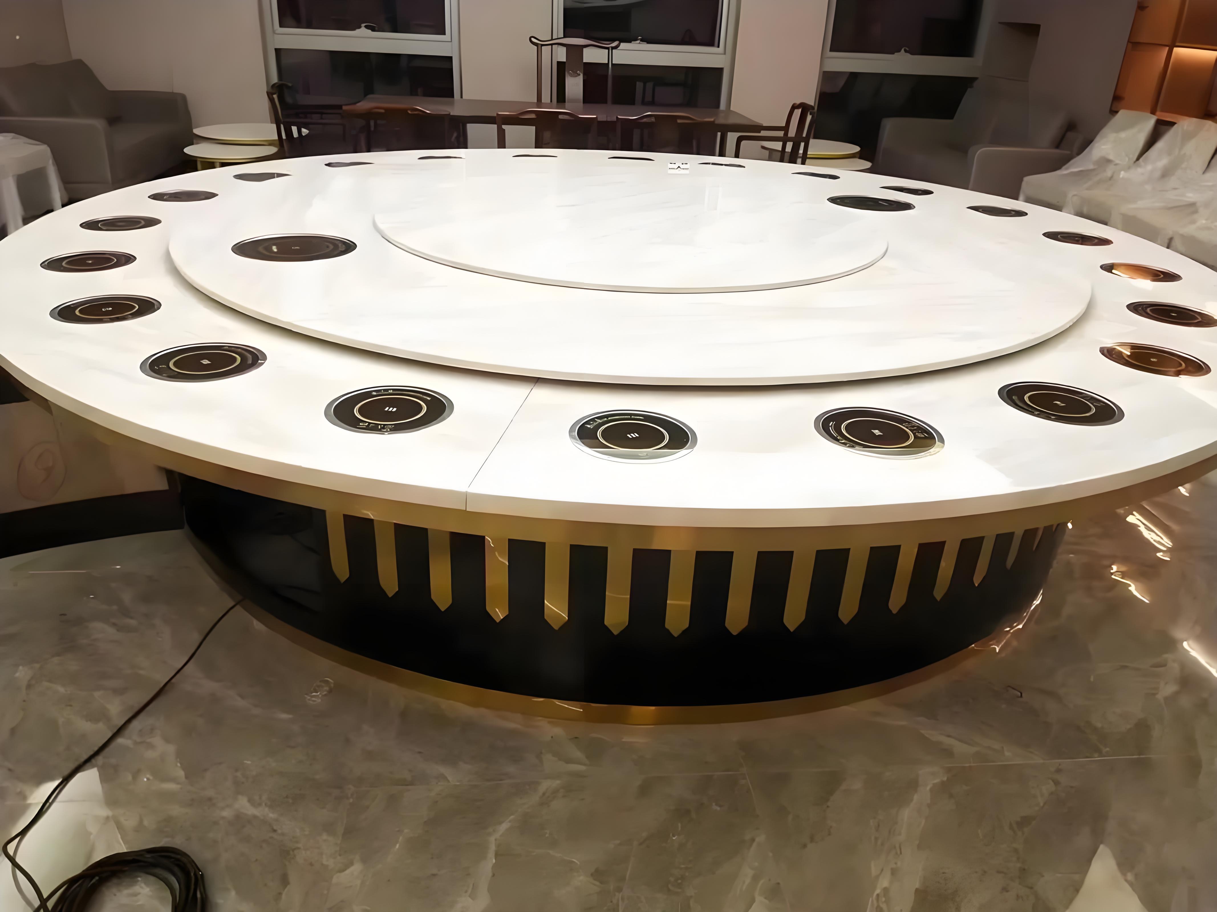 盘锦市旋转火锅桌地锅鸡灶台 - 方案